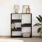 Klassieke boekenkast van bewerkt hout voor een stijlvol interieur - Zwart / 1 / 115 cm - Boekenkasten