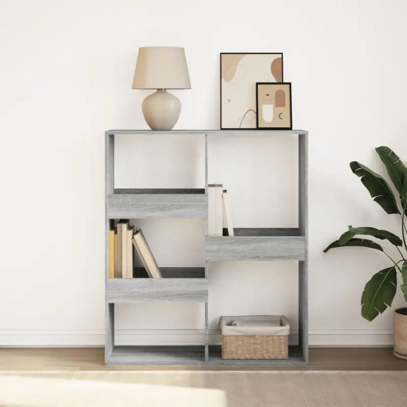 Klassieke boekenkast van bewerkt hout voor een stijlvol interieur - Grijs sonoma / 1 / 115 cm - Boekenkasten