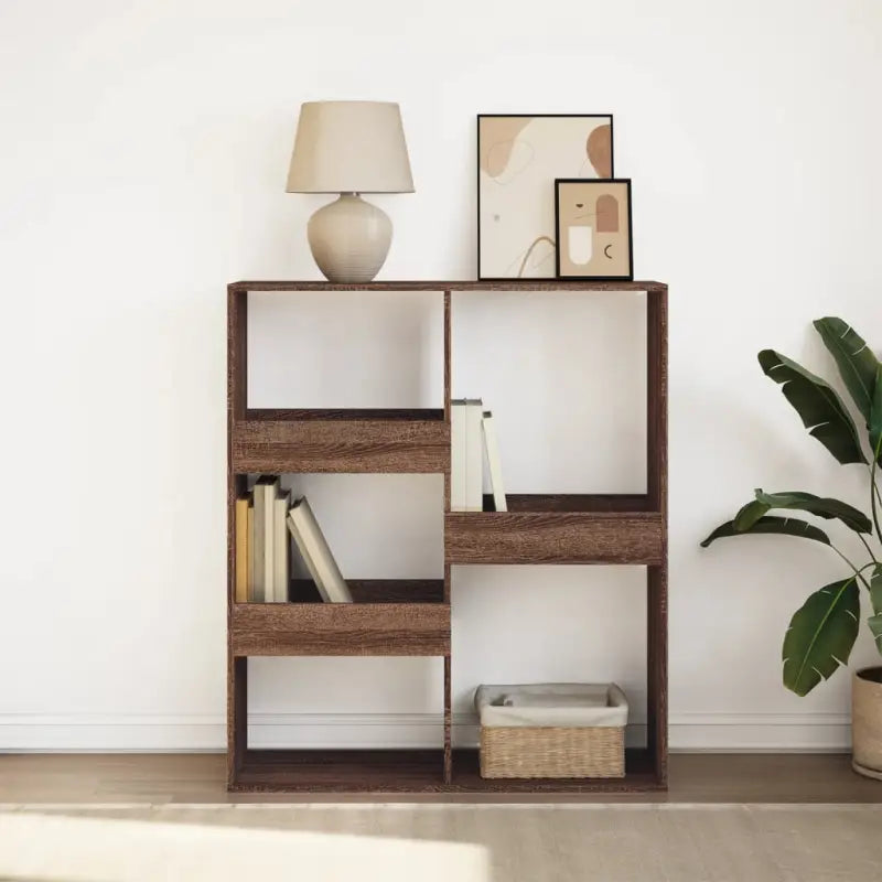Klassieke boekenkast van bewerkt hout voor een stijlvol interieur - bruin eikenkleur / 1 / 115 cm - Boekenkasten
