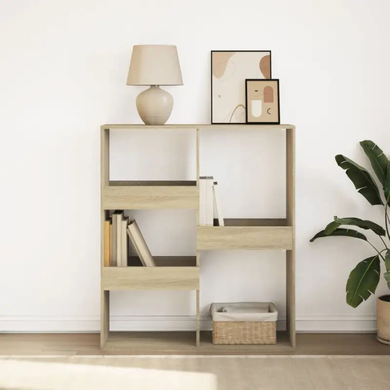 Klassieke boekenkast van bewerkt hout voor een stijlvol interieur - Sonoma eiken / 1 / 115 cm - Boekenkasten