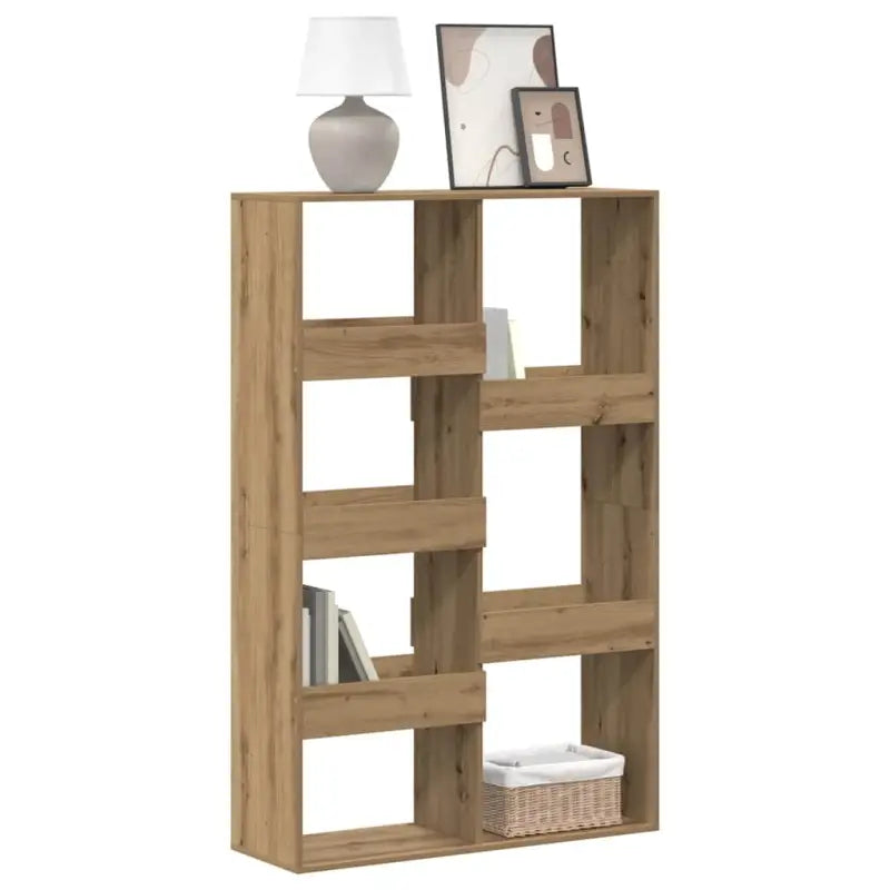 Klassieke boekenkast van bewerkt hout voor een stijlvol interieur - artisanaal eikenkleurig / 1 / 155.5 cm