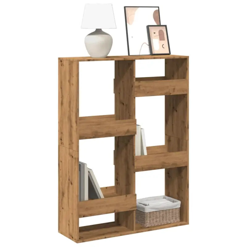 Klassieke boekenkast van bewerkt hout voor een stijlvol interieur - artisanaal eikenkleurig / 1 / 135 cm - Boekenkasten