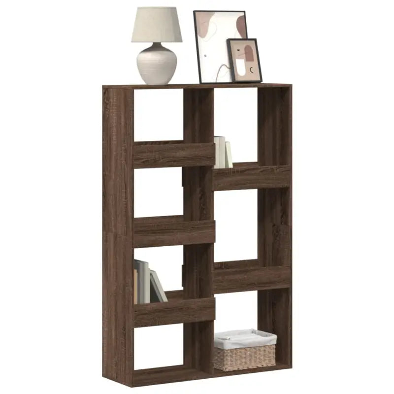 Klassieke boekenkast van bewerkt hout voor een stijlvol interieur - bruin eikenkleur / 1 / 155.5 cm - Boekenkasten