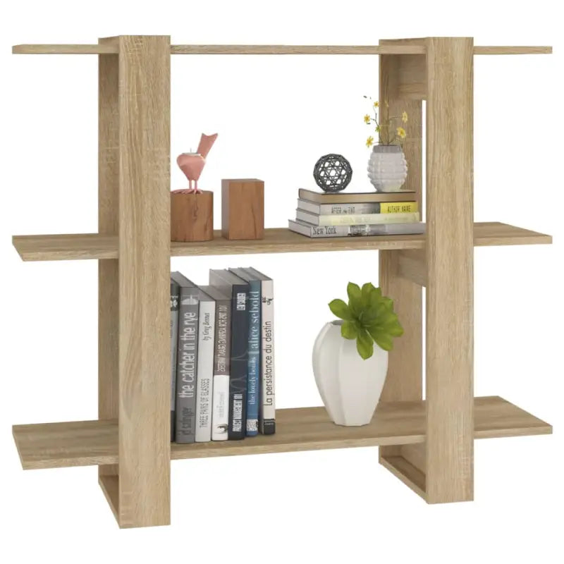 Klassieke boekenkast voor kamerscherm gebruikt met praktische opbergruimte - Sonoma eiken / 1 - Boekenkasten