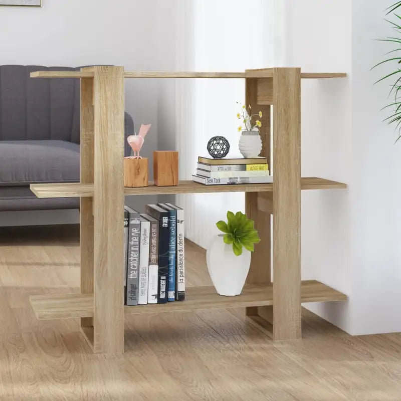 Klassieke boekenkast voor kamerscherm gebruikt met praktische opbergruimte - Sonoma eiken / 1 - Boekenkasten