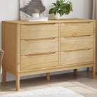Klassieke commodes met massief grenenhout en houten poten - Wasbruin / 1 - Commodes & ladekasten