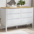 Klassieke commodes met massief grenenhout en houten poten - Wit / 1 - Commodes & ladekasten