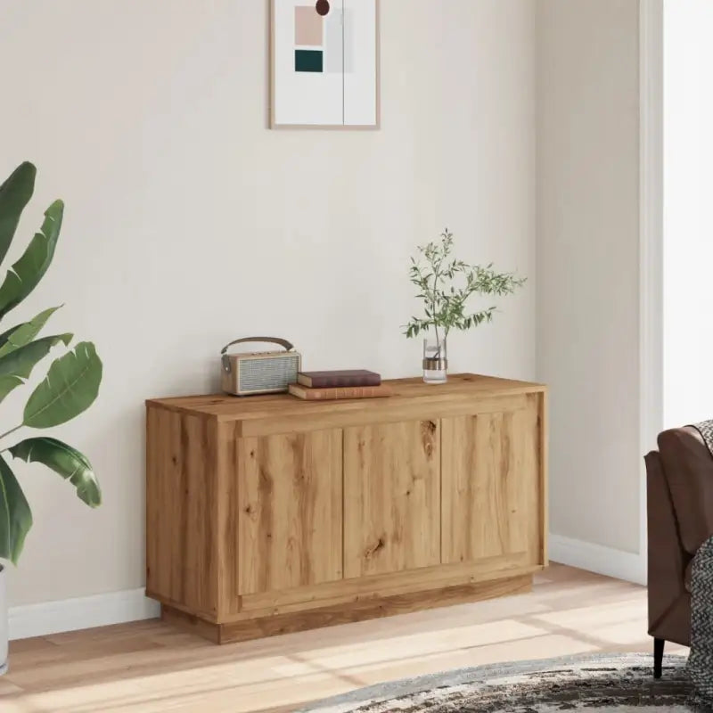 Klassieke dressoir met bewerkt hout voor een duurzame uitstraling - artisanaal eikenkleurig / 1 - Dressoirs &