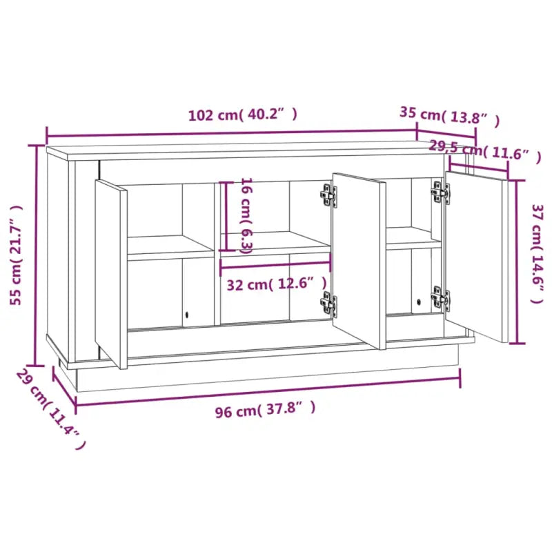 Klassieke dressoir met bewerkt hout voor een duurzame uitstraling - Dressoirs & buffetkasten