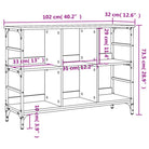 Klassieke dressoir van bewerkt hout met stevig blad en verstelbare poten - Dressoirs & buffetkasten