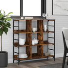 Klassieke dressoir van bewerkt hout met stevig blad en verstelbare poten - Gerookt eiken / 1 / 103.5 cm - Dressoirs &