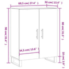 Klassieke dressoir van bewerkt hout met tijdloze uitstraling - Dressoirs & buffetkasten