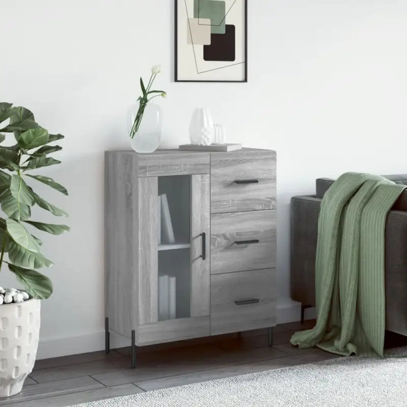 Klassieke Dressoir van Bewerkt Hout met Tijdloze uitstraling - Grijs sonoma / 1 - Dressoirs & buffetkasten