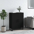 Klassieke dressoir van bewerkt hout met tijdloze uitstraling - Zwart / 1 - Dressoirs & buffetkasten
