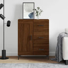 Klassieke Dressoir van bewerkt hout voor een tijdloze uitstraling - Bruineiken / 1 - Dressoirs & buffetkasten