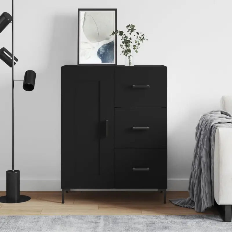 Klassieke Dressoir van bewerkt hout voor een tijdloze uitstraling - Zwart / 1 - Dressoirs & buffetkasten