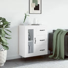 Klassieke dressoir van bewerkt hout voor een tijdloze uitstraling - Wit / 1 - Dressoirs & buffetkasten