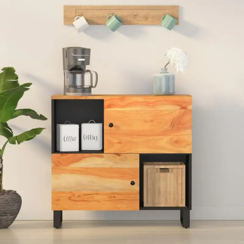 Klassieke dressoir van massief mangohout met ijzeren poten - Bruin / 1 - Dressoirs & buffetkasten