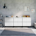 Klassieke Dressoirs en Buffetkasten van Behandeld Bewerkt Hout - Wit / 3 - Dressoirs & buffetkasten