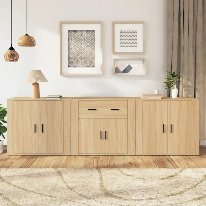 Klassieke Dressoirs en Buffetkasten van Bewekt Hout voor een Tijdloze Look - Sonoma eiken / 3 - Dressoirs & buffetkasten