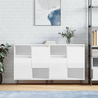 Klassieke dressoirs en buffetkasten van bewerkt hout - Hoogglans wit / 2 - Dressoirs & buffetkasten