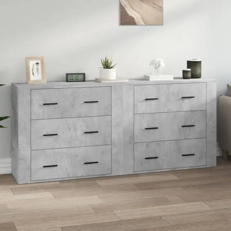 Klassieke Dressoirs met Bevest Hout voor Tijdloze Elegantiev - Betongrijs / 2 - Dressoirs & buffetkasten