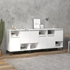 Klassieke dressoirs van bewerkt hout met tijdloze uitstraling - Hoogglans wit / 3 - Dressoirs & buffetkasten
