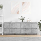 Klassieke dressoirs van bewerkt hout met tijdloze uitstraling - Betongrijs / 3 - Dressoirs & buffetkasten
