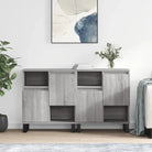 Klassieke dressoirs van bewerkt hout met tijdloze uitstraling - Grijs sonoma / 2 - Dressoirs & buffetkasten