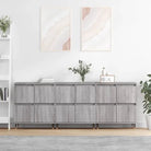Klassieke dressoirs van bewerkt hout met tijdloze uitstraling - Grijs sonoma / 3 - Dressoirs & buffetkasten