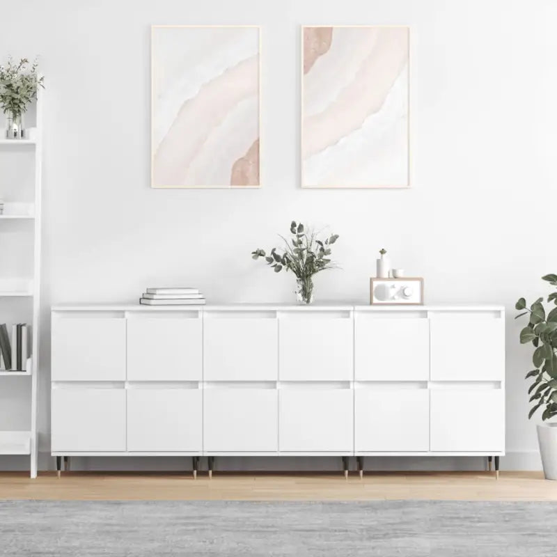 Klassieke dressoirs van bewerkt hout met tijdloze uitstraling - Wit / 3 - Dressoirs & buffetkasten