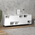 Klassieke dressoirs van bewerkt hout met tijdloze uitstraling - Wit / 3 - Dressoirs & buffetkasten