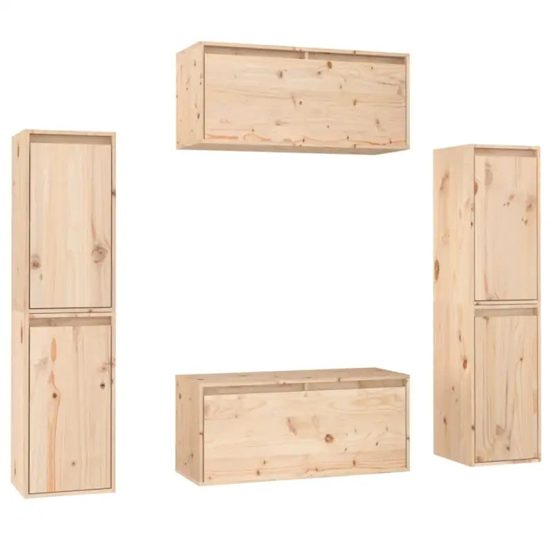 Klassieke hang-tv-meubels van massief grenenhout voor een stijlvolle kamer - Tv-meubels