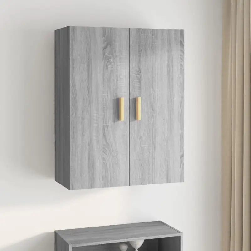 Klassieke hangkast van bewerkt hout met ruimtebesparend ontwerp - Grijs sonoma / 1 - Dressoirs & buffetkasten