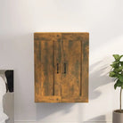 Klassieke hangkast van bewerkt hout voor ruimtebesparing en decoratie - Gerookt eiken / 1 - Dressoirs & buffetkasten