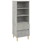 Klassieke hoge kast van bewerkt hout met houten poten en duurzame afwerking - Dressoirs & buffetkasten