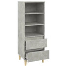 Klassieke hoge kast van bewerkt hout met houten poten en duurzame afwerking - Dressoirs & buffetkasten
