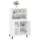 Klassieke hoge kast van bewerkt hout voor een stijlvolle inrichting - Dressoirs & buffetkasten