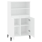 Klassieke hoge kast van bewerkt hout voor een stijlvolle inrichting - Dressoirs & buffetkasten