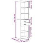Klassieke hoge kast van bewerkt hout voor een stijlvolle keuken of woonkamer - Dressoirs & buffetkasten