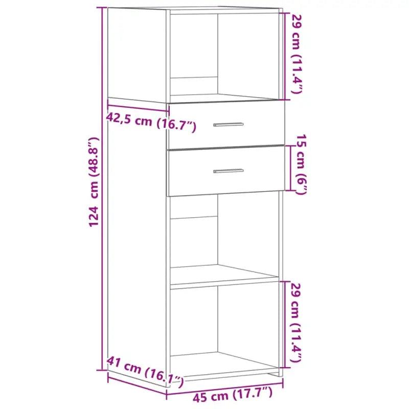 Klassieke hoge kast van bewerkt hout voor elegant en praktisch interieur - Dressoirs & buffetkasten
