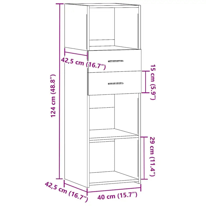 Klassieke hoge kast van bewerkt hout voor elegant interieur - Dressoirs & buffetkasten