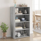 Klassieke hoge kast van bewerkt hout voor je interieur - Grijs sonoma / 1 - Dressoirs & buffetkasten