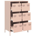 Klassieke hoge kast van koudgewalst staal voor interieur en kantoor - Dressoirs & buffetkasten