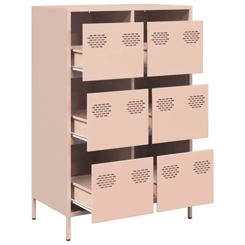 Klassieke hoge kast van koudgewalst staal voor interieur en kantoor - Dressoirs & buffetkasten