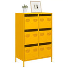 Klassieke hoge kast van koudgewalst staal voor interieur en kantoor - Geel / 1 - Dressoirs & buffetkasten
