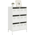 Klassieke hoge kast van koudgewalst staal voor interieur en kantoor - Wit / 1 - Dressoirs & buffetkasten
