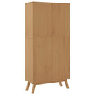 Klassieke houten boekenkast met massief grenenhout en houten poten - Bruin / 1 - Boekenkasten
