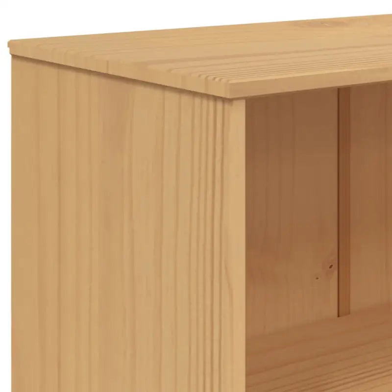 Klassieke houten boekenkast met massief grenenhout en houten poten - Bruin / 1 - Boekenkasten