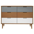 Klassieke houten ladekast van massief grenenhout in Scandinavische stijl - Commodes & ladekasten